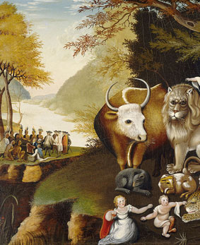 Edward Hicks Peaceable Kingdom - Ausschnitt