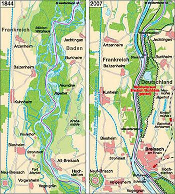 Rheinbegradigung durch Tulla